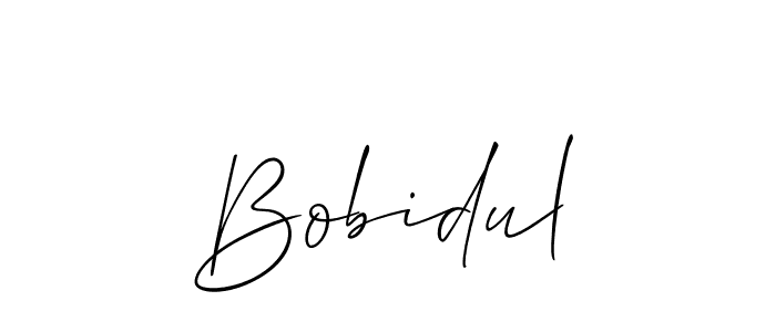 Also You can easily find your signature by using the search form. We will create Bobidul name handwritten signature images for you free of cost using Allison_Script sign style. Bobidul signature style 2 images and pictures png