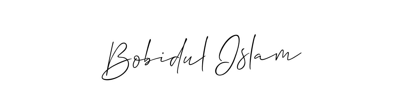 Make a beautiful signature design for name Bobidul Islam. With this signature (Allison_Script) style, you can create a handwritten signature for free. Bobidul Islam signature style 2 images and pictures png