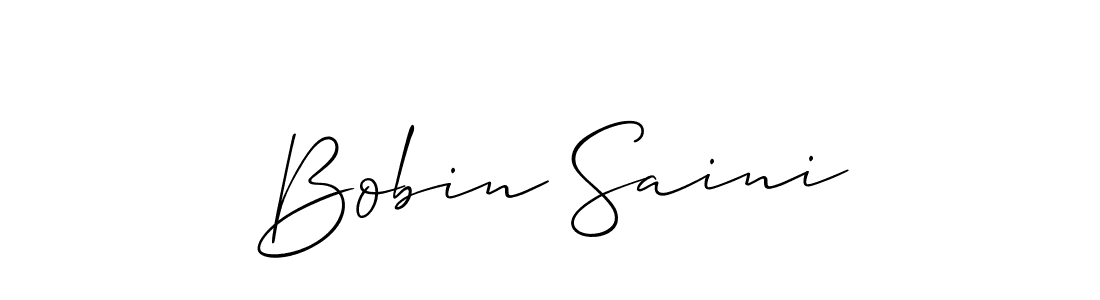 Make a beautiful signature design for name Bobin Saini. Use this online signature maker to create a handwritten signature for free. Bobin Saini signature style 2 images and pictures png