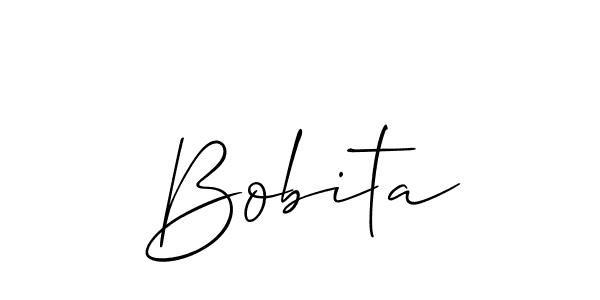 How to Draw Bobita signature style? Allison_Script is a latest design signature styles for name Bobita. Bobita signature style 2 images and pictures png