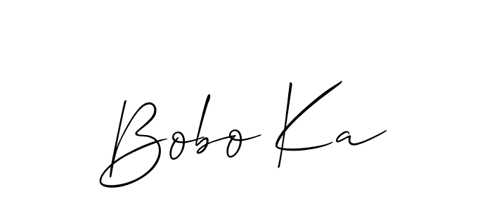 How to make Bobo Ka name signature. Use Allison_Script style for creating short signs online. This is the latest handwritten sign. Bobo Ka signature style 2 images and pictures png