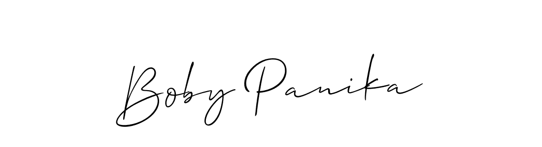 Make a beautiful signature design for name Boby Panika. With this signature (Allison_Script) style, you can create a handwritten signature for free. Boby Panika signature style 2 images and pictures png