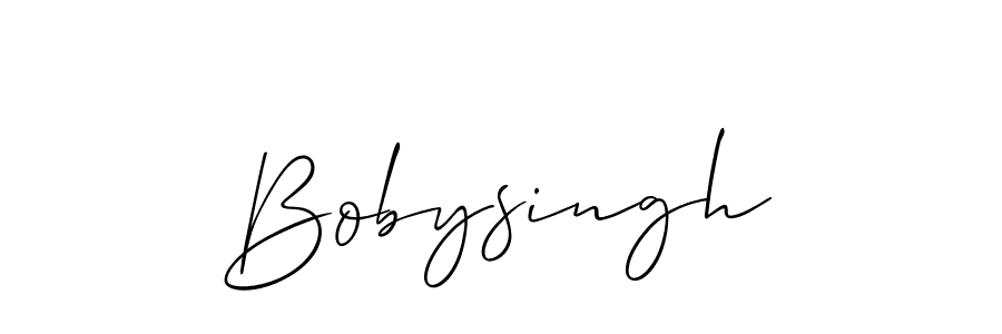 How to make Bobysingh signature? Allison_Script is a professional autograph style. Create handwritten signature for Bobysingh name. Bobysingh signature style 2 images and pictures png