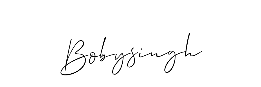 How to make Bobysingh signature? Allison_Script is a professional autograph style. Create handwritten signature for Bobysingh name. Bobysingh signature style 2 images and pictures png