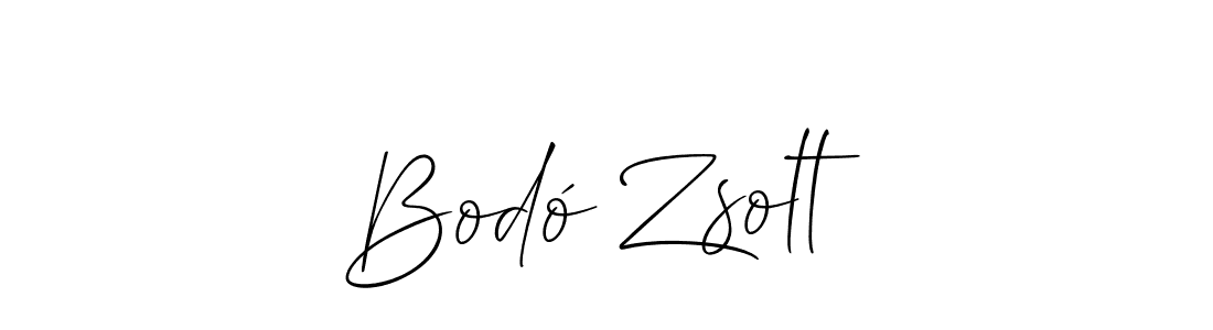 The best way (Allison_Script) to make a short signature is to pick only two or three words in your name. The name Bodó Zsolt include a total of six letters. For converting this name. Bodó Zsolt signature style 2 images and pictures png