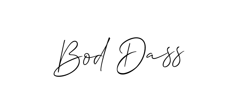 Check out images of Autograph of Bod Dass name. Actor Bod Dass Signature Style. Allison_Script is a professional sign style online. Bod Dass signature style 2 images and pictures png