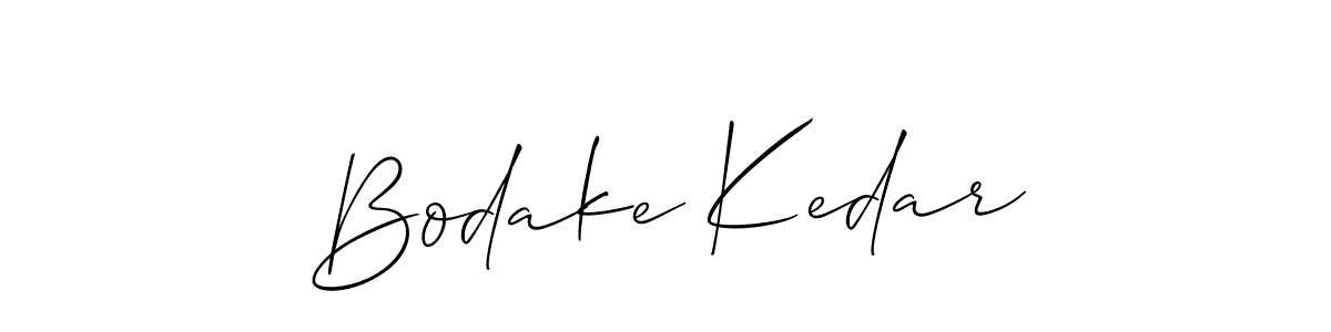 Also we have Bodake Kedar name is the best signature style. Create professional handwritten signature collection using Allison_Script autograph style. Bodake Kedar signature style 2 images and pictures png