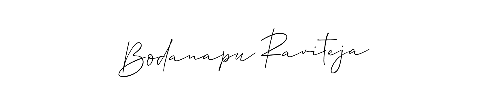 It looks lik you need a new signature style for name Bodanapu Raviteja. Design unique handwritten (Allison_Script) signature with our free signature maker in just a few clicks. Bodanapu Raviteja signature style 2 images and pictures png