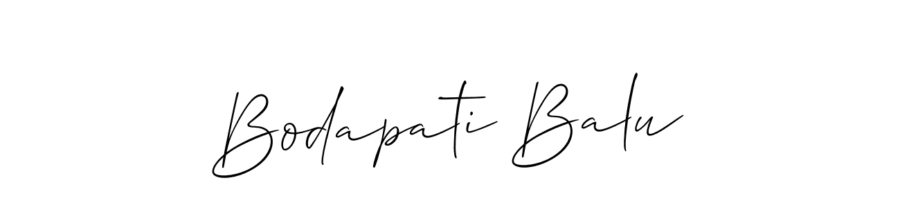 Similarly Allison_Script is the best handwritten signature design. Signature creator online .You can use it as an online autograph creator for name Bodapati Balu. Bodapati Balu signature style 2 images and pictures png