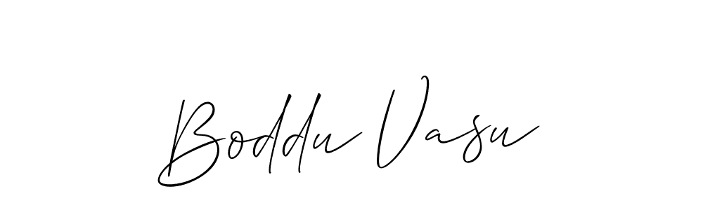 Create a beautiful signature design for name Boddu Vasu. With this signature (Allison_Script) fonts, you can make a handwritten signature for free. Boddu Vasu signature style 2 images and pictures png