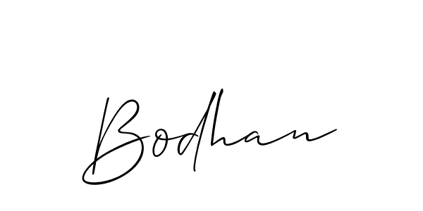 The best way (Allison_Script) to make a short signature is to pick only two or three words in your name. The name Bodhan include a total of six letters. For converting this name. Bodhan signature style 2 images and pictures png