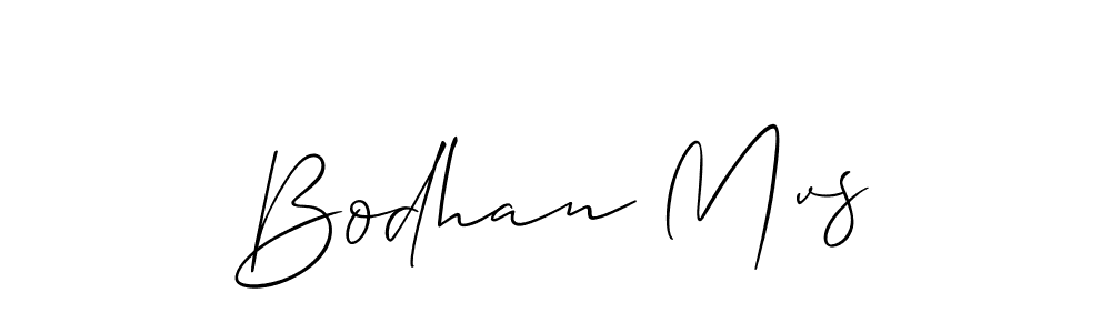 How to make Bodhan Mvs name signature. Use Allison_Script style for creating short signs online. This is the latest handwritten sign. Bodhan Mvs signature style 2 images and pictures png