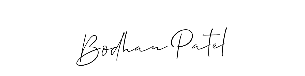 How to make Bodhan Patel signature? Allison_Script is a professional autograph style. Create handwritten signature for Bodhan Patel name. Bodhan Patel signature style 2 images and pictures png