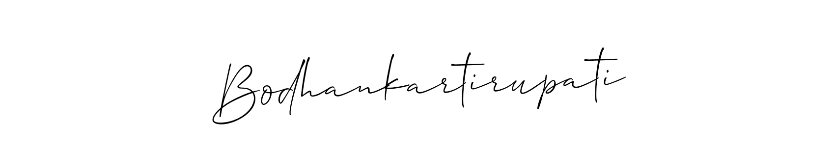 Bodhankartirupati stylish signature style. Best Handwritten Sign (Allison_Script) for my name. Handwritten Signature Collection Ideas for my name Bodhankartirupati. Bodhankartirupati signature style 2 images and pictures png