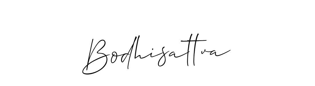 Design your own signature with our free online signature maker. With this signature software, you can create a handwritten (Allison_Script) signature for name Bodhisattva. Bodhisattva signature style 2 images and pictures png