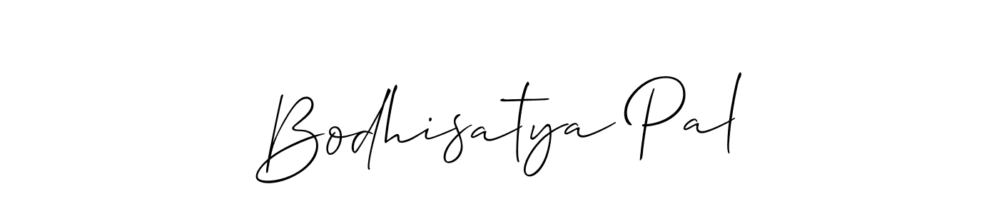 How to make Bodhisatya Pal name signature. Use Allison_Script style for creating short signs online. This is the latest handwritten sign. Bodhisatya Pal signature style 2 images and pictures png