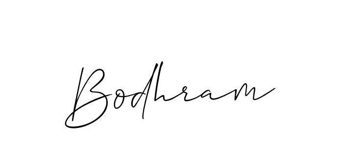 Bodhram stylish signature style. Best Handwritten Sign (Allison_Script) for my name. Handwritten Signature Collection Ideas for my name Bodhram. Bodhram signature style 2 images and pictures png