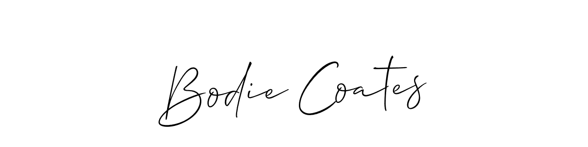 Also we have Bodie Coates name is the best signature style. Create professional handwritten signature collection using Allison_Script autograph style. Bodie Coates signature style 2 images and pictures png