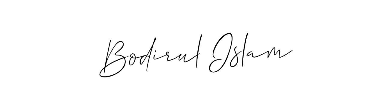 Design your own signature with our free online signature maker. With this signature software, you can create a handwritten (Allison_Script) signature for name Bodirul Islam. Bodirul Islam signature style 2 images and pictures png