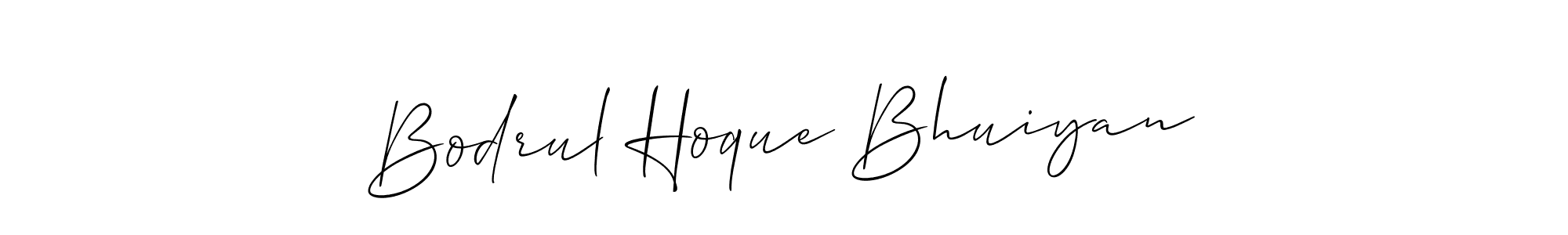 Use a signature maker to create a handwritten signature online. With this signature software, you can design (Allison_Script) your own signature for name Bodrul Hoque Bhuiyan. Bodrul Hoque Bhuiyan signature style 2 images and pictures png