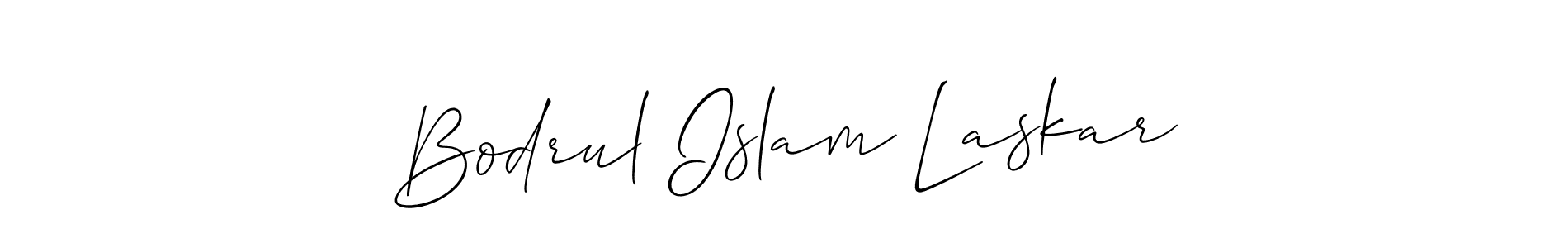 Make a short Bodrul Islam Laskar signature style. Manage your documents anywhere anytime using Allison_Script. Create and add eSignatures, submit forms, share and send files easily. Bodrul Islam Laskar signature style 2 images and pictures png