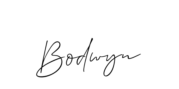 It looks lik you need a new signature style for name Bodwyn. Design unique handwritten (Allison_Script) signature with our free signature maker in just a few clicks. Bodwyn signature style 2 images and pictures png