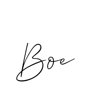Use a signature maker to create a handwritten signature online. With this signature software, you can design (Allison_Script) your own signature for name Boe. Boe signature style 2 images and pictures png
