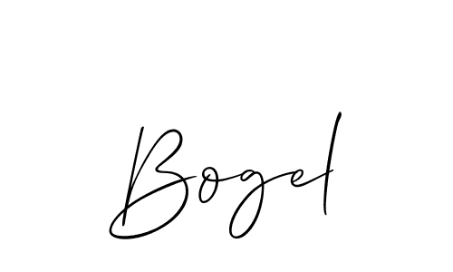 Use a signature maker to create a handwritten signature online. With this signature software, you can design (Allison_Script) your own signature for name Bogel. Bogel signature style 2 images and pictures png