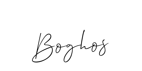 Also we have Boghos name is the best signature style. Create professional handwritten signature collection using Allison_Script autograph style. Boghos signature style 2 images and pictures png
