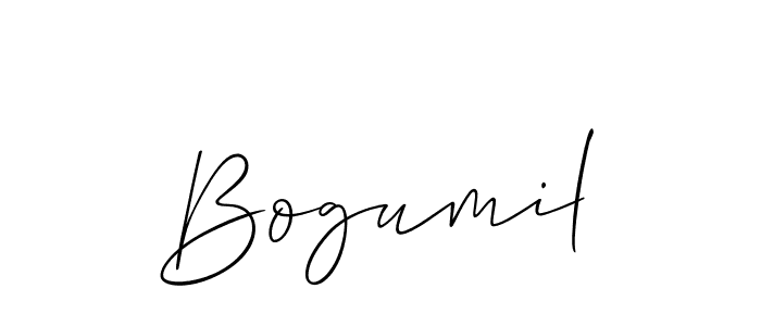 The best way (Allison_Script) to make a short signature is to pick only two or three words in your name. The name Bogumil include a total of six letters. For converting this name. Bogumil signature style 2 images and pictures png