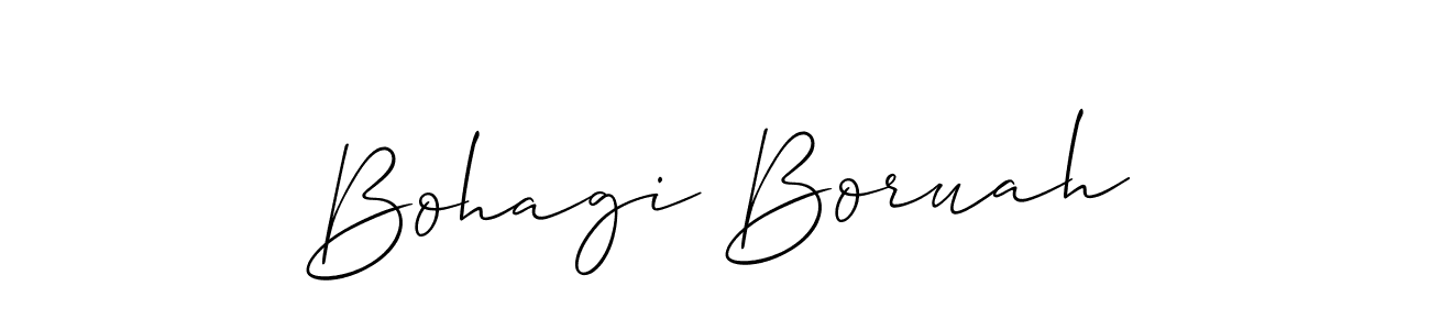 The best way (Allison_Script) to make a short signature is to pick only two or three words in your name. The name Bohagi Boruah include a total of six letters. For converting this name. Bohagi Boruah signature style 2 images and pictures png