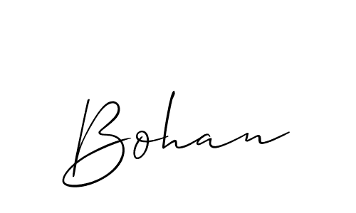 You should practise on your own different ways (Allison_Script) to write your name (Bohan) in signature. don't let someone else do it for you. Bohan signature style 2 images and pictures png