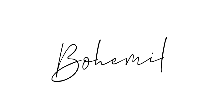 Bohemil stylish signature style. Best Handwritten Sign (Allison_Script) for my name. Handwritten Signature Collection Ideas for my name Bohemil. Bohemil signature style 2 images and pictures png