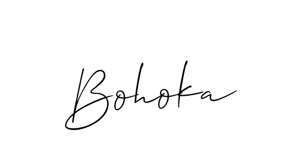 Once you've used our free online signature maker to create your best signature Allison_Script style, it's time to enjoy all of the benefits that Bohoka name signing documents. Bohoka signature style 2 images and pictures png