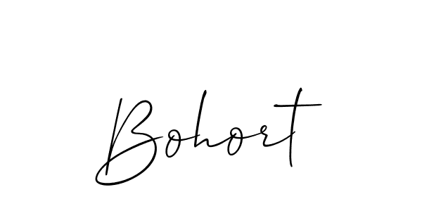 Also we have Bohort name is the best signature style. Create professional handwritten signature collection using Allison_Script autograph style. Bohort signature style 2 images and pictures png