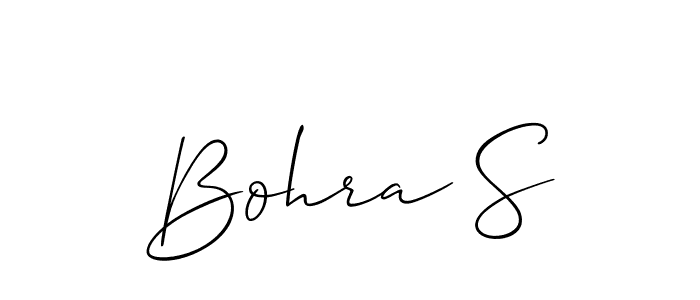 How to make Bohra S name signature. Use Allison_Script style for creating short signs online. This is the latest handwritten sign. Bohra S signature style 2 images and pictures png