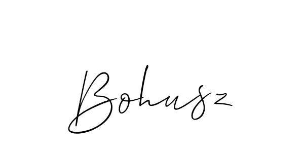 if you are searching for the best signature style for your name Bohusz. so please give up your signature search. here we have designed multiple signature styles  using Allison_Script. Bohusz signature style 2 images and pictures png