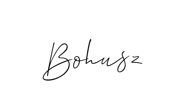 if you are searching for the best signature style for your name Bohusz. so please give up your signature search. here we have designed multiple signature styles  using Allison_Script. Bohusz signature style 2 images and pictures png