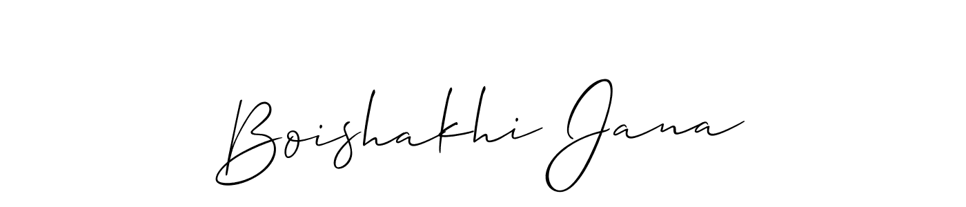 Use a signature maker to create a handwritten signature online. With this signature software, you can design (Allison_Script) your own signature for name Boishakhi Jana. Boishakhi Jana signature style 2 images and pictures png