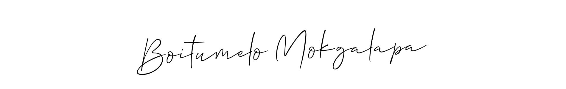 Also we have Boitumelo Mokgalapa name is the best signature style. Create professional handwritten signature collection using Allison_Script autograph style. Boitumelo Mokgalapa signature style 2 images and pictures png