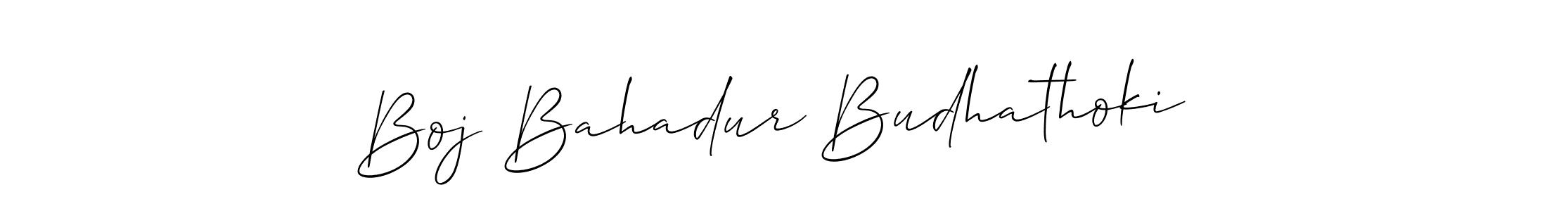 Similarly Allison_Script is the best handwritten signature design. Signature creator online .You can use it as an online autograph creator for name Boj Bahadur Budhathoki. Boj Bahadur Budhathoki signature style 2 images and pictures png