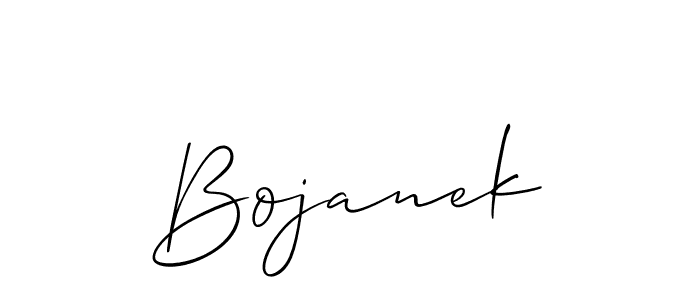 How to make Bojanek signature? Allison_Script is a professional autograph style. Create handwritten signature for Bojanek name. Bojanek signature style 2 images and pictures png