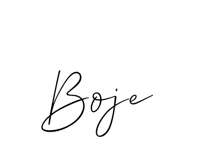Create a beautiful signature design for name Boje. With this signature (Allison_Script) fonts, you can make a handwritten signature for free. Boje signature style 2 images and pictures png
