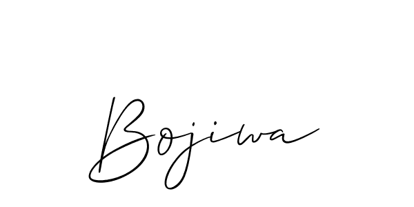 Allison_Script is a professional signature style that is perfect for those who want to add a touch of class to their signature. It is also a great choice for those who want to make their signature more unique. Get Bojiwa name to fancy signature for free. Bojiwa signature style 2 images and pictures png