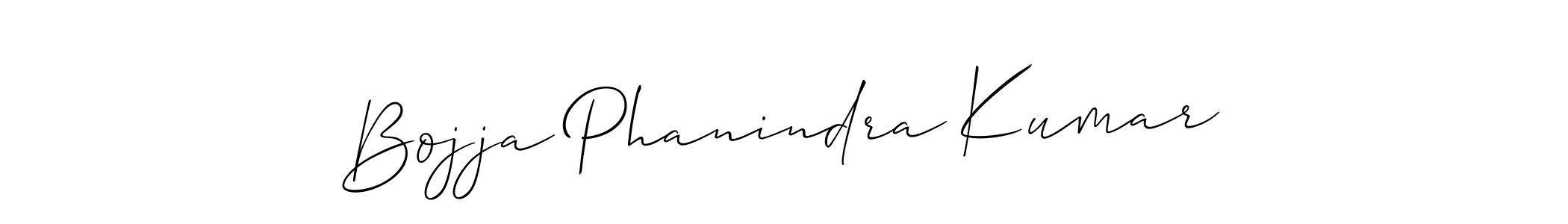 It looks lik you need a new signature style for name Bojja Phanindra Kumar. Design unique handwritten (Allison_Script) signature with our free signature maker in just a few clicks. Bojja Phanindra Kumar signature style 2 images and pictures png