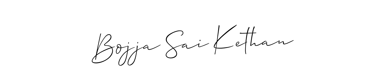 Create a beautiful signature design for name Bojja Sai Kethan. With this signature (Allison_Script) fonts, you can make a handwritten signature for free. Bojja Sai Kethan signature style 2 images and pictures png