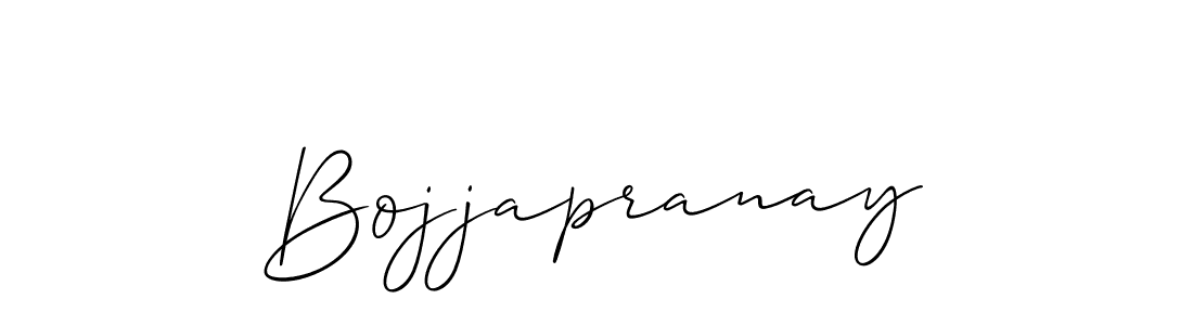 Allison_Script is a professional signature style that is perfect for those who want to add a touch of class to their signature. It is also a great choice for those who want to make their signature more unique. Get Bojjapranay name to fancy signature for free. Bojjapranay signature style 2 images and pictures png