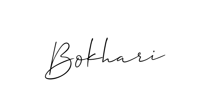 Make a beautiful signature design for name Bokhari. With this signature (Allison_Script) style, you can create a handwritten signature for free. Bokhari signature style 2 images and pictures png