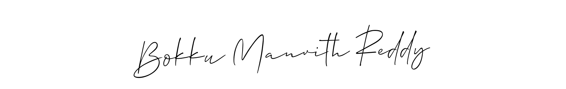 How to Draw Bokku Manvith Reddy signature style? Allison_Script is a latest design signature styles for name Bokku Manvith Reddy. Bokku Manvith Reddy signature style 2 images and pictures png