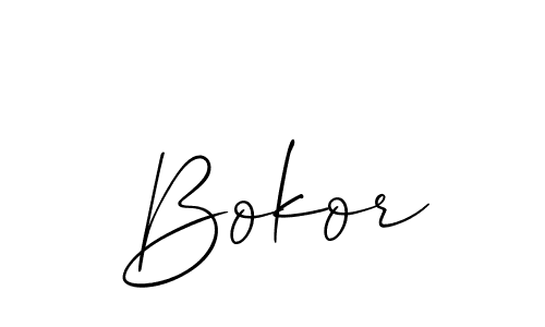 You should practise on your own different ways (Allison_Script) to write your name (Bokor) in signature. don't let someone else do it for you. Bokor signature style 2 images and pictures png